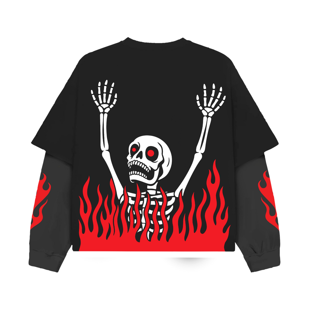 Skeleton full Sleeve Oversized Tee