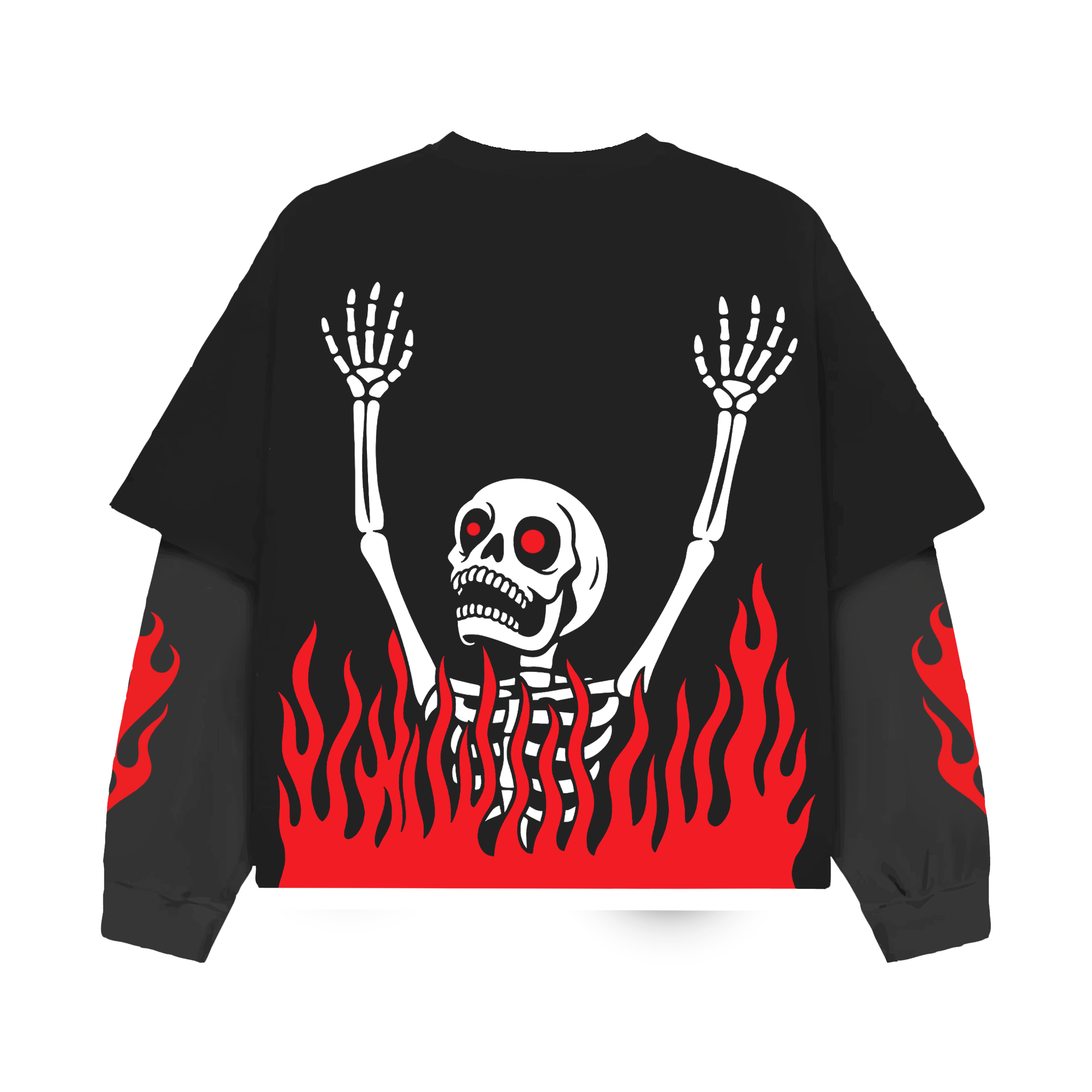 Skeleton full Sleeve Oversized Tee