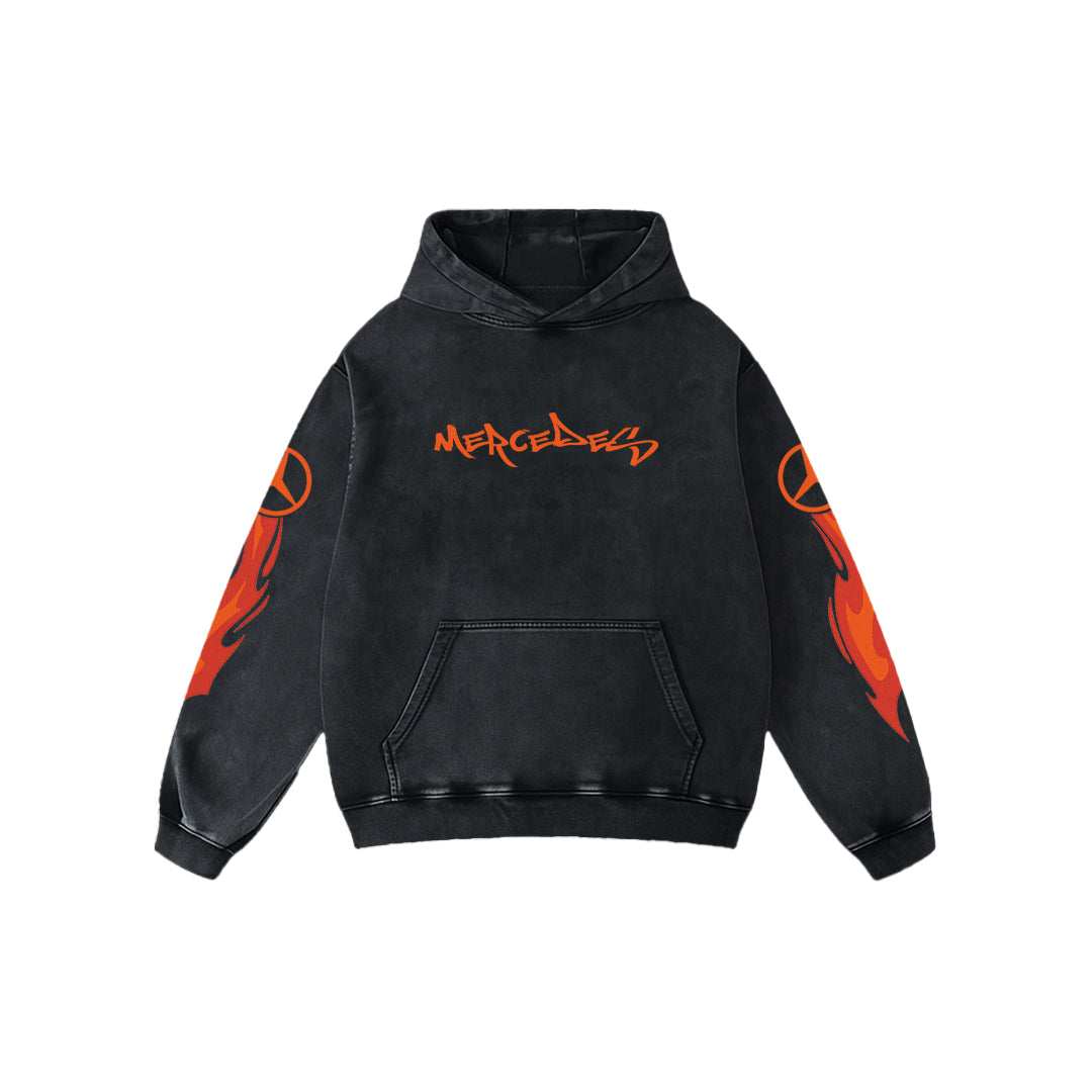 Apex Flame Acid Wash Oversized Hoodie