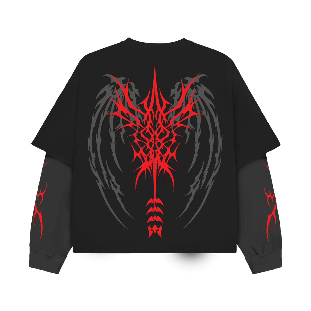 Infernal full Sleeve Oversized Tee