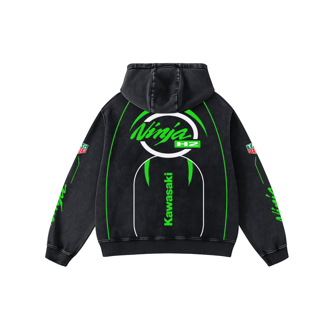 Nitrorush Acid Wash Oversized Hoodie