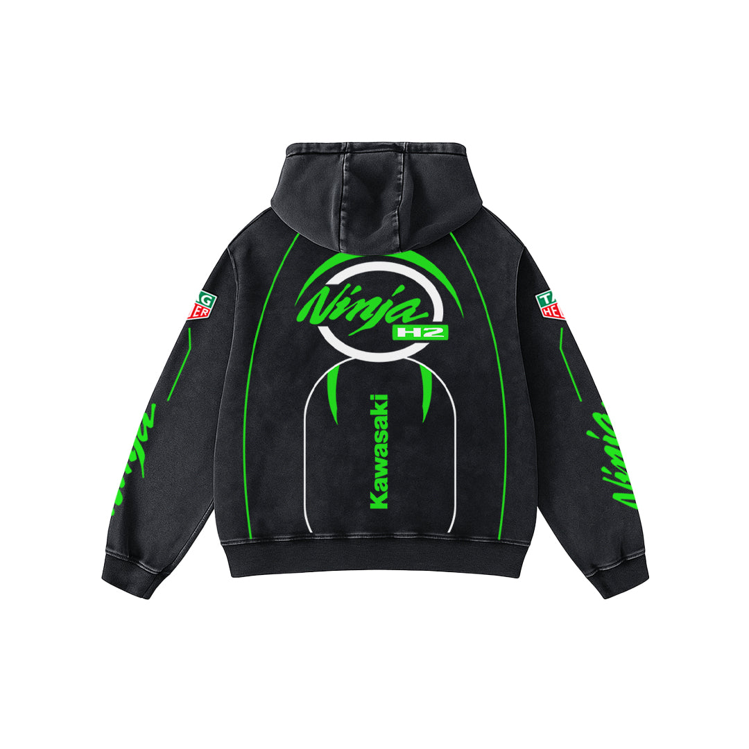 Nitrorush Acid Wash Oversized Hoodie