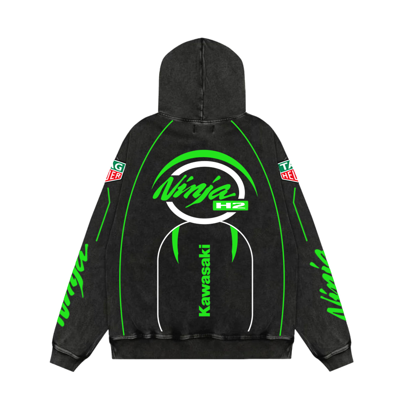 Nitrorush Acid Wash Oversized Hoodie