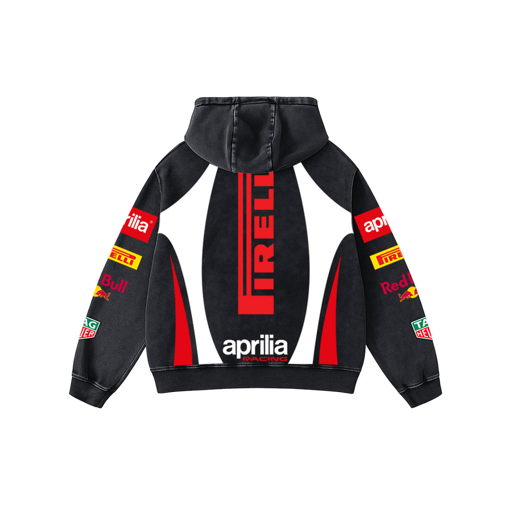 Trackfire Acid Wash Oversized Hoodie