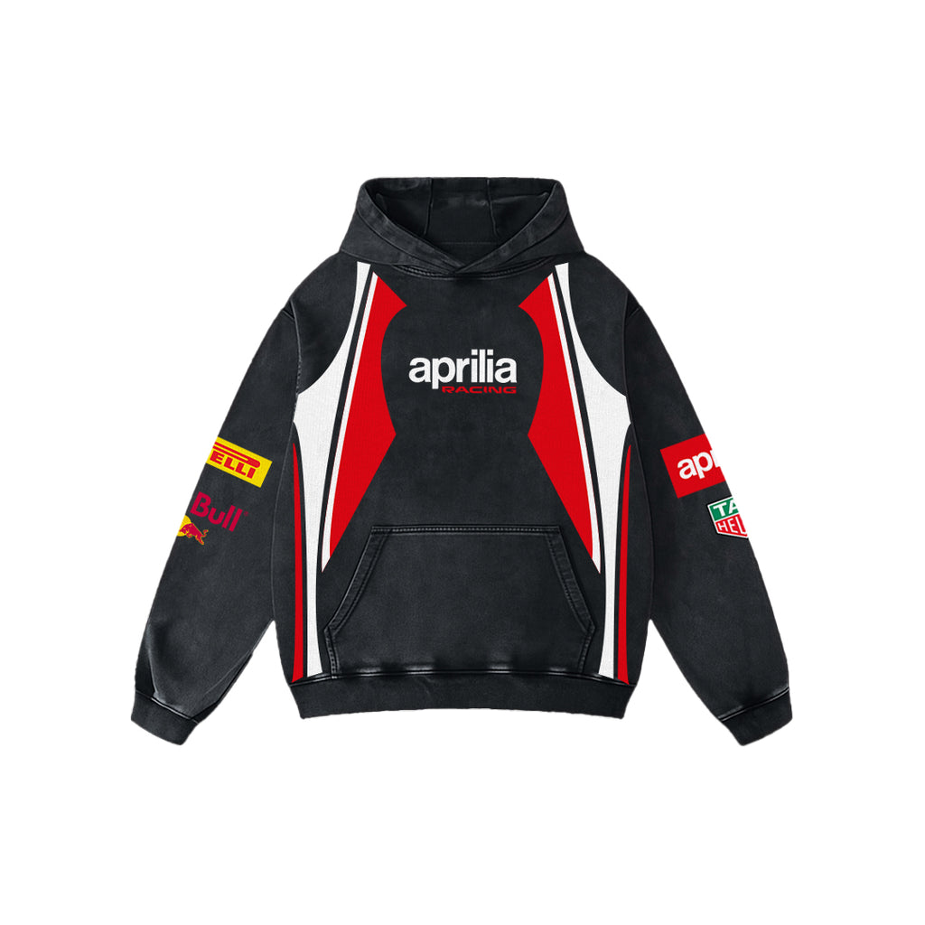 Trackfire Acid Wash Oversized Hoodie