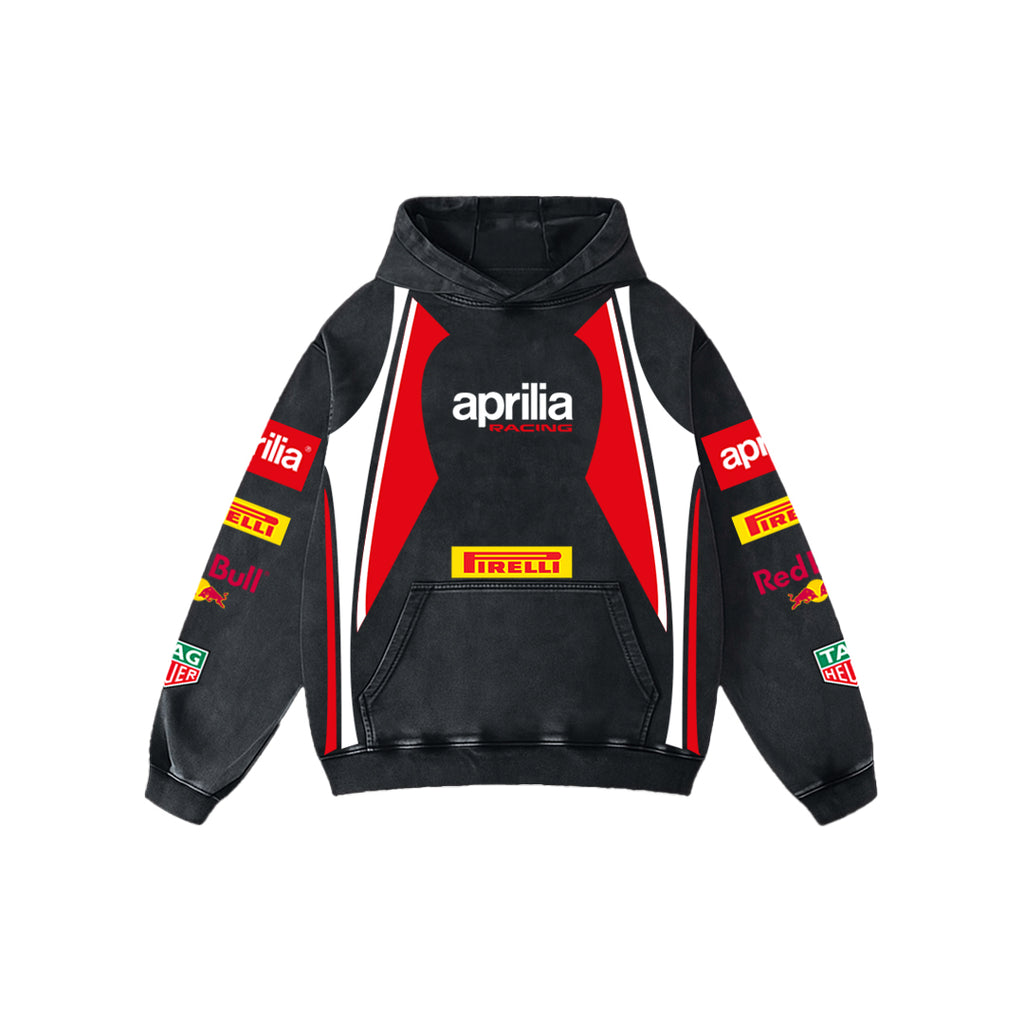 Trackfire Acid Wash Oversized Hoodie