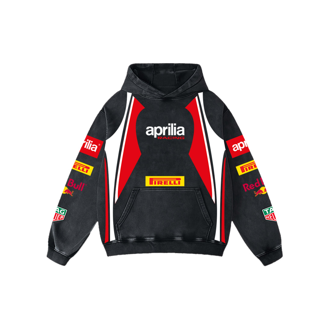 Trackfire Acid Wash Oversized Hoodie