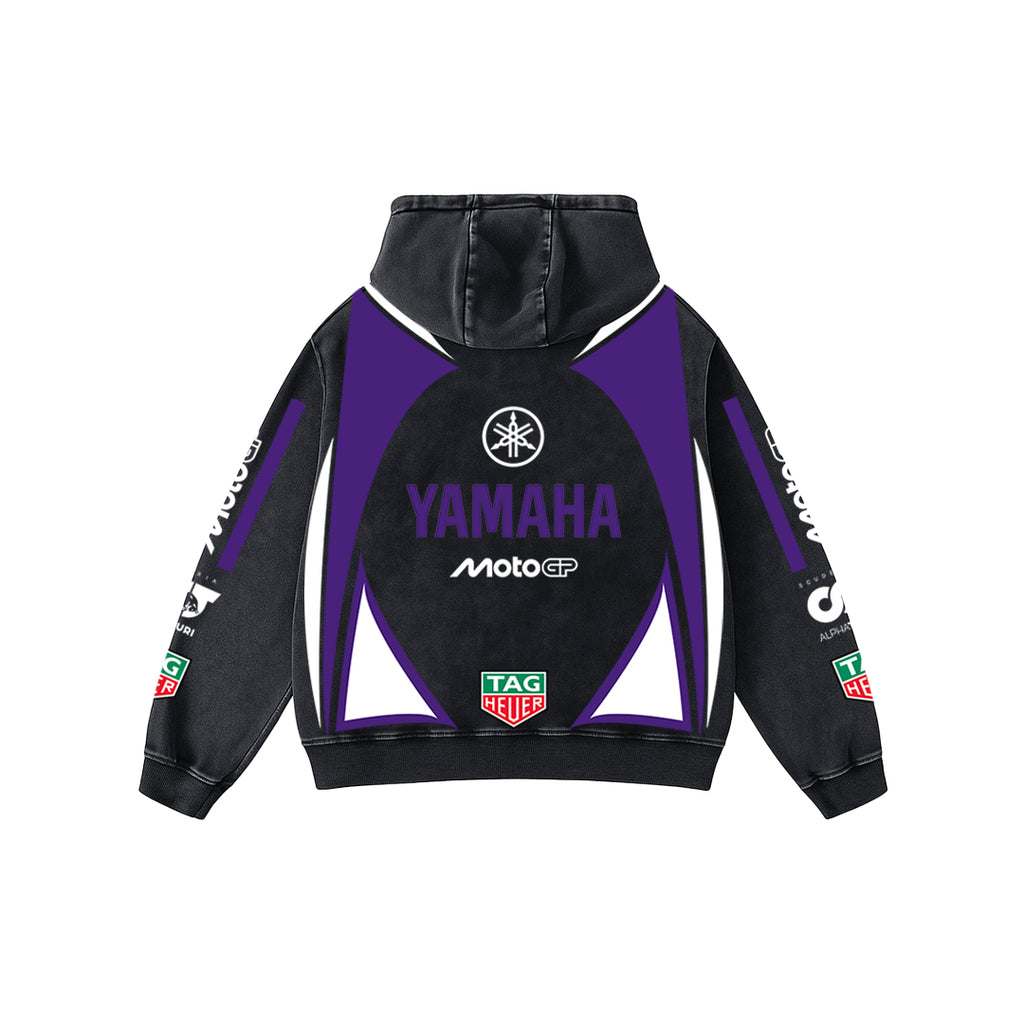 Racewave Acid Wash Oversized Hoodie