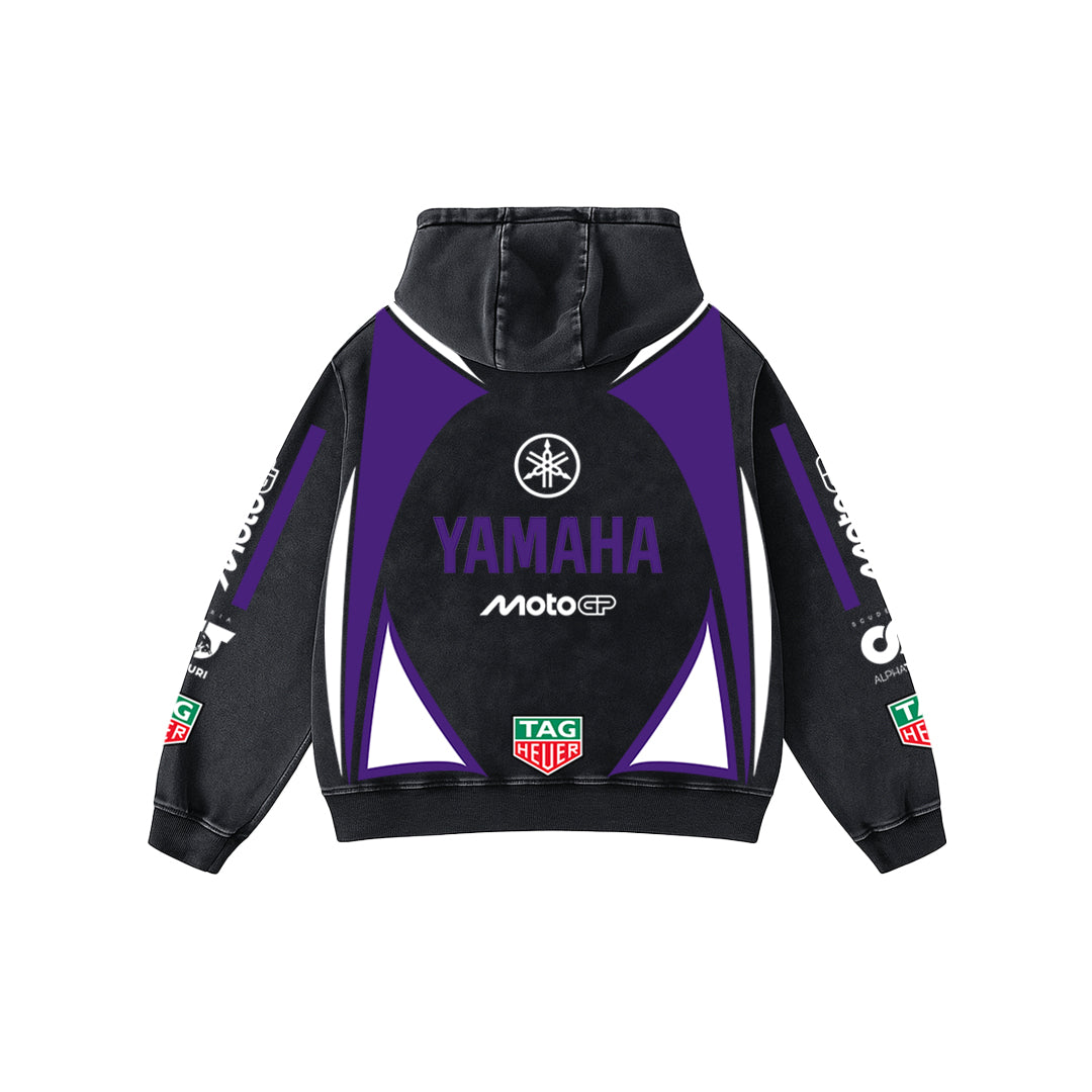 Racewave Acid Wash Oversized Hoodie