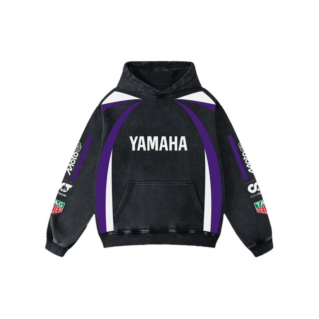 Racewave Acid Wash Oversized Hoodie