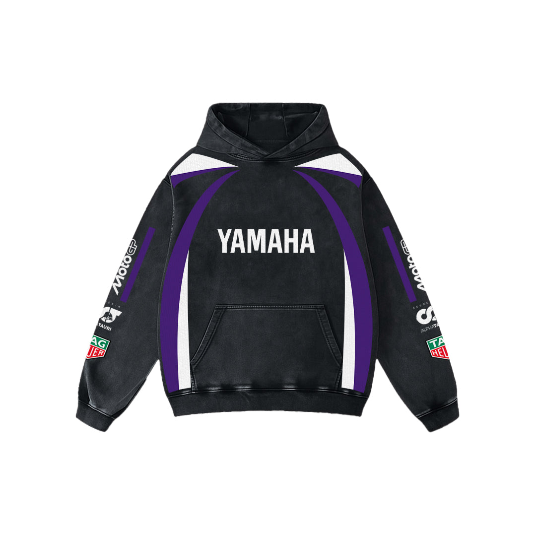 Racewave Acid Wash Oversized Hoodie