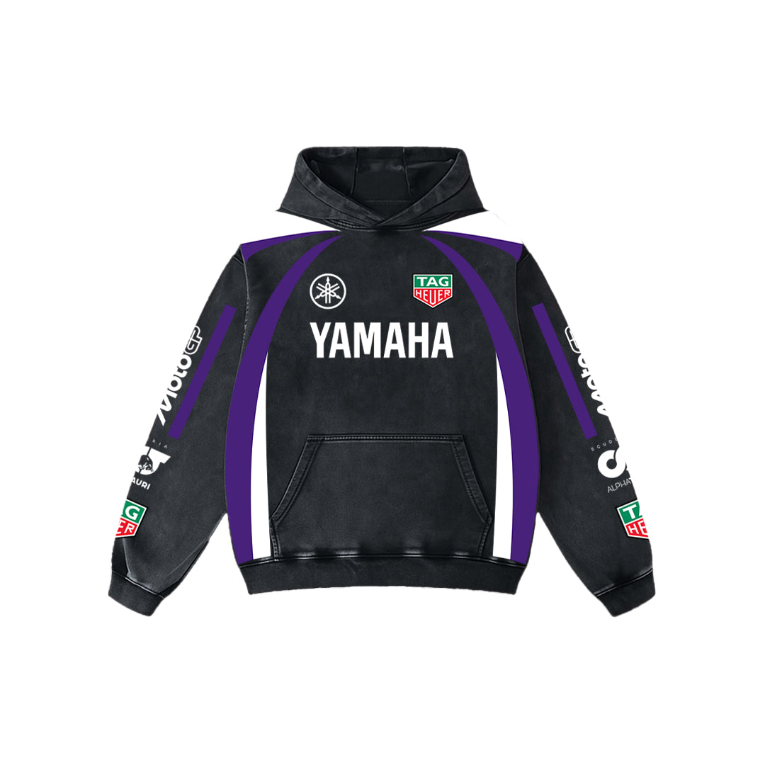 Racewave Acid Wash Oversized Hoodie