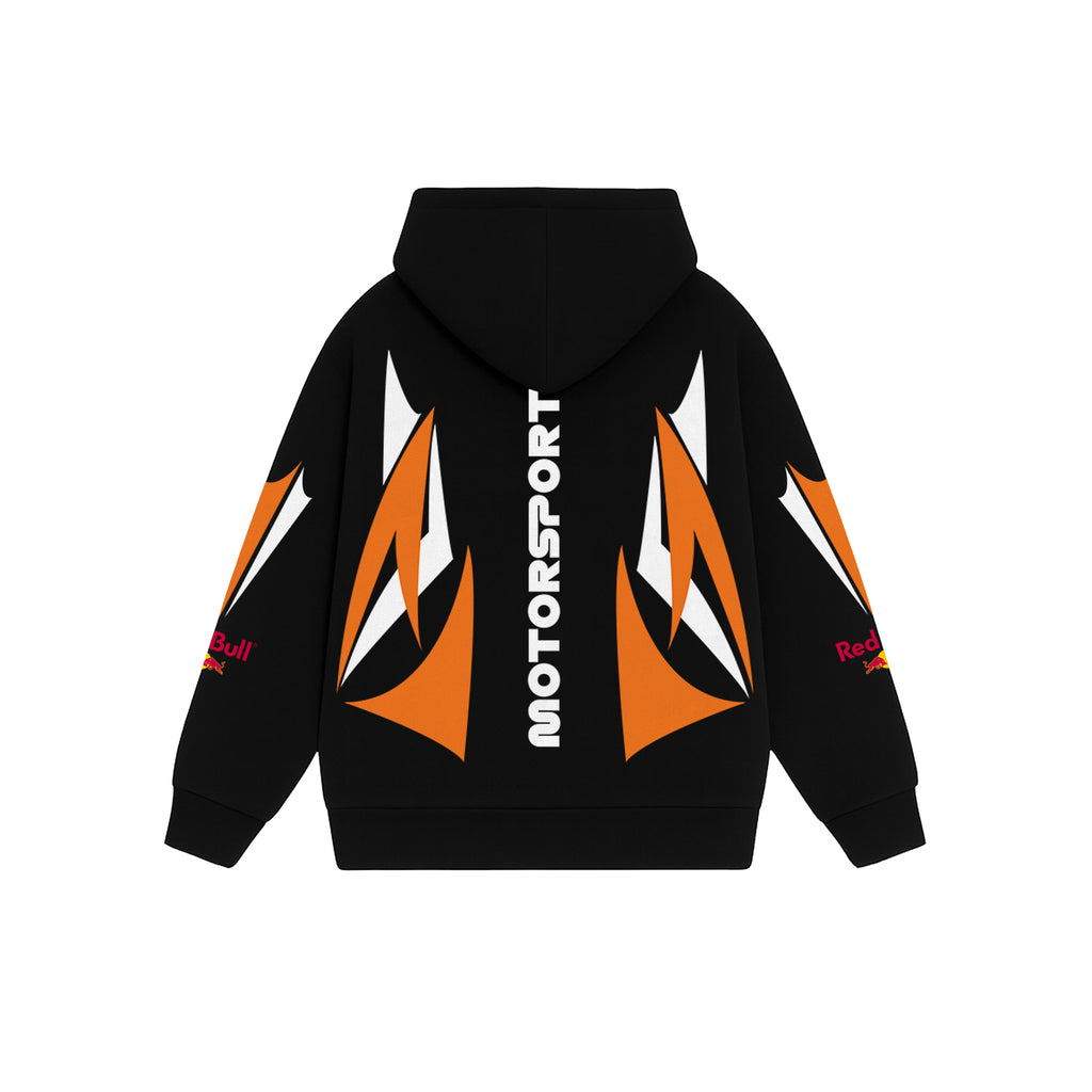 Throttle Burn Black Oversized Hoodie