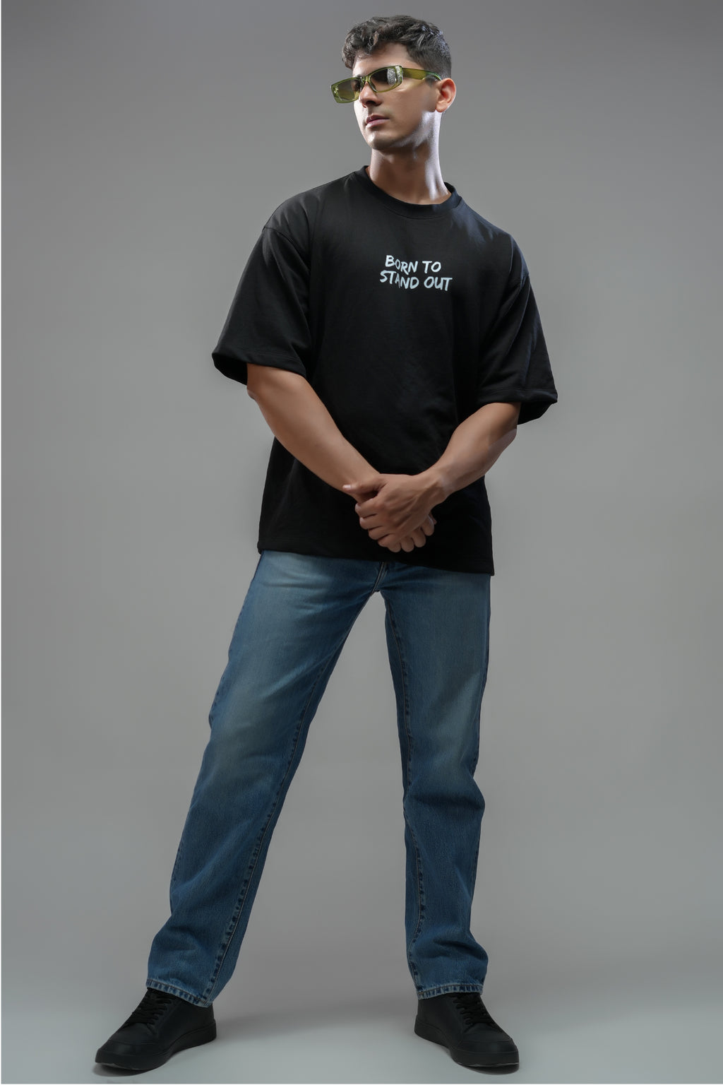 BORN TO STAND OUT - STATEMENT BLACK UNISEX TEE