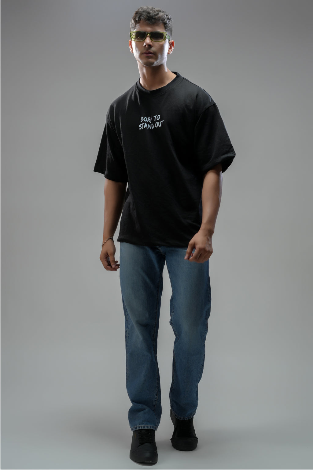 BORN TO STAND OUT - STATEMENT BLACK UNISEX TEE
