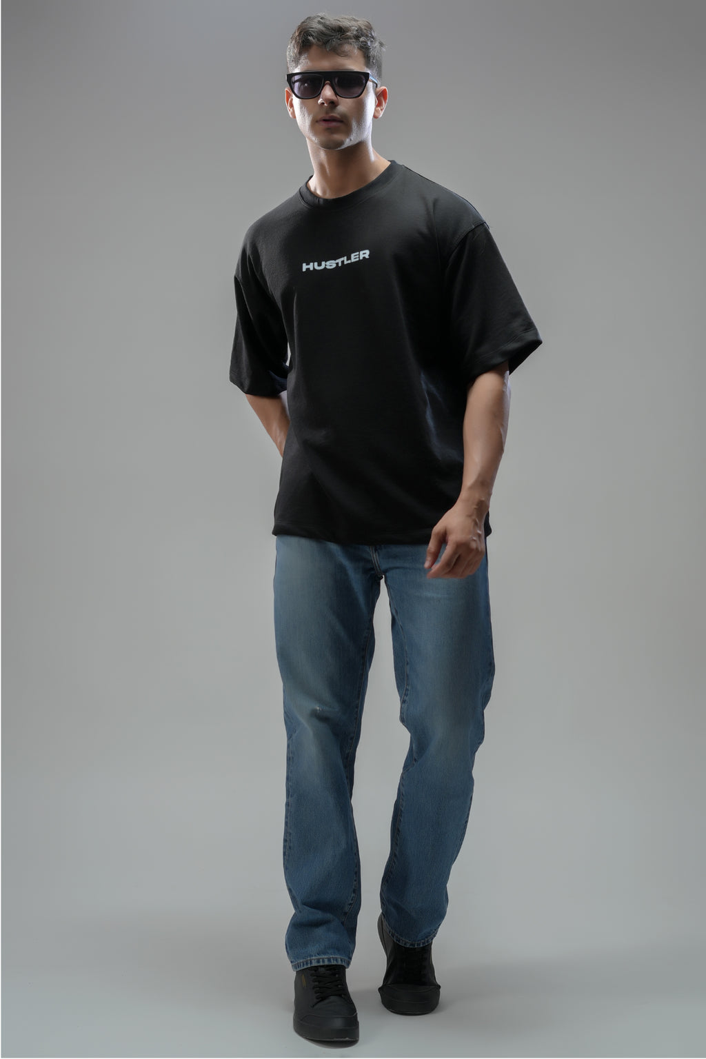 HUSTLER MODE - MINIMAL BLACK UNISEX TEE