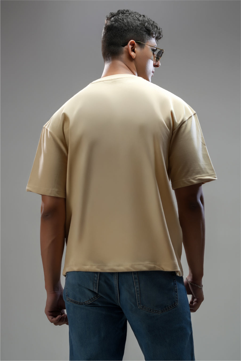 LIGHT BROWN CLASSIC OVERSIZED UNISEX TEE