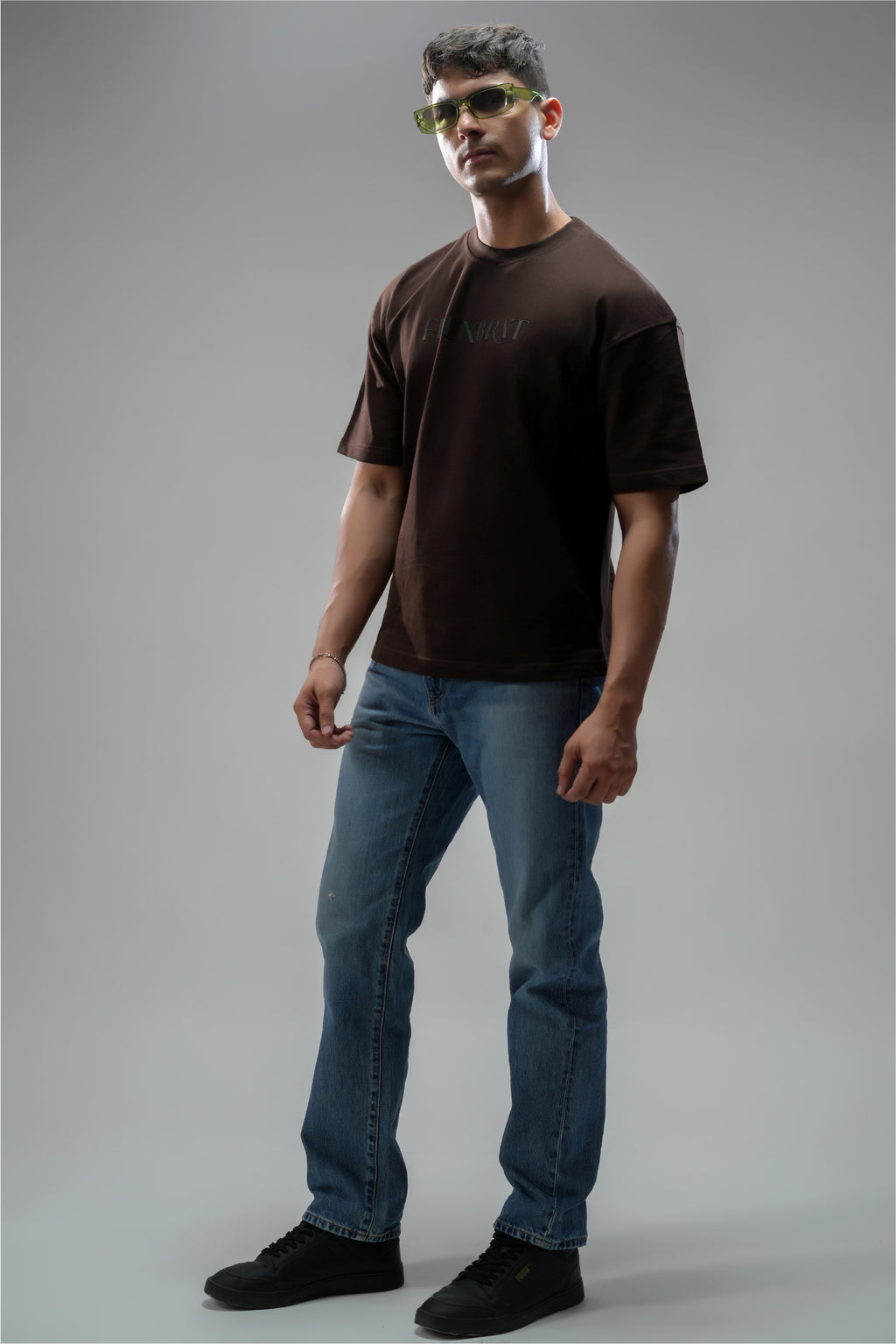 CHESTNUT BROWN OVERSIZED UNISEX TEE