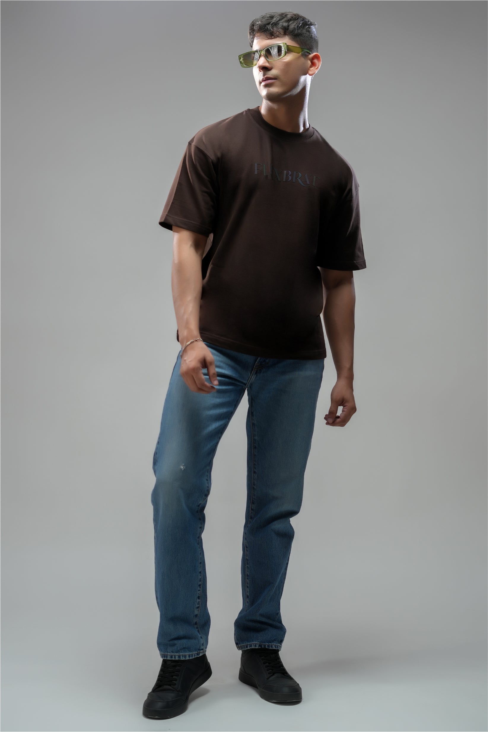 CHESTNUT BROWN OVERSIZED UNISEX TEE