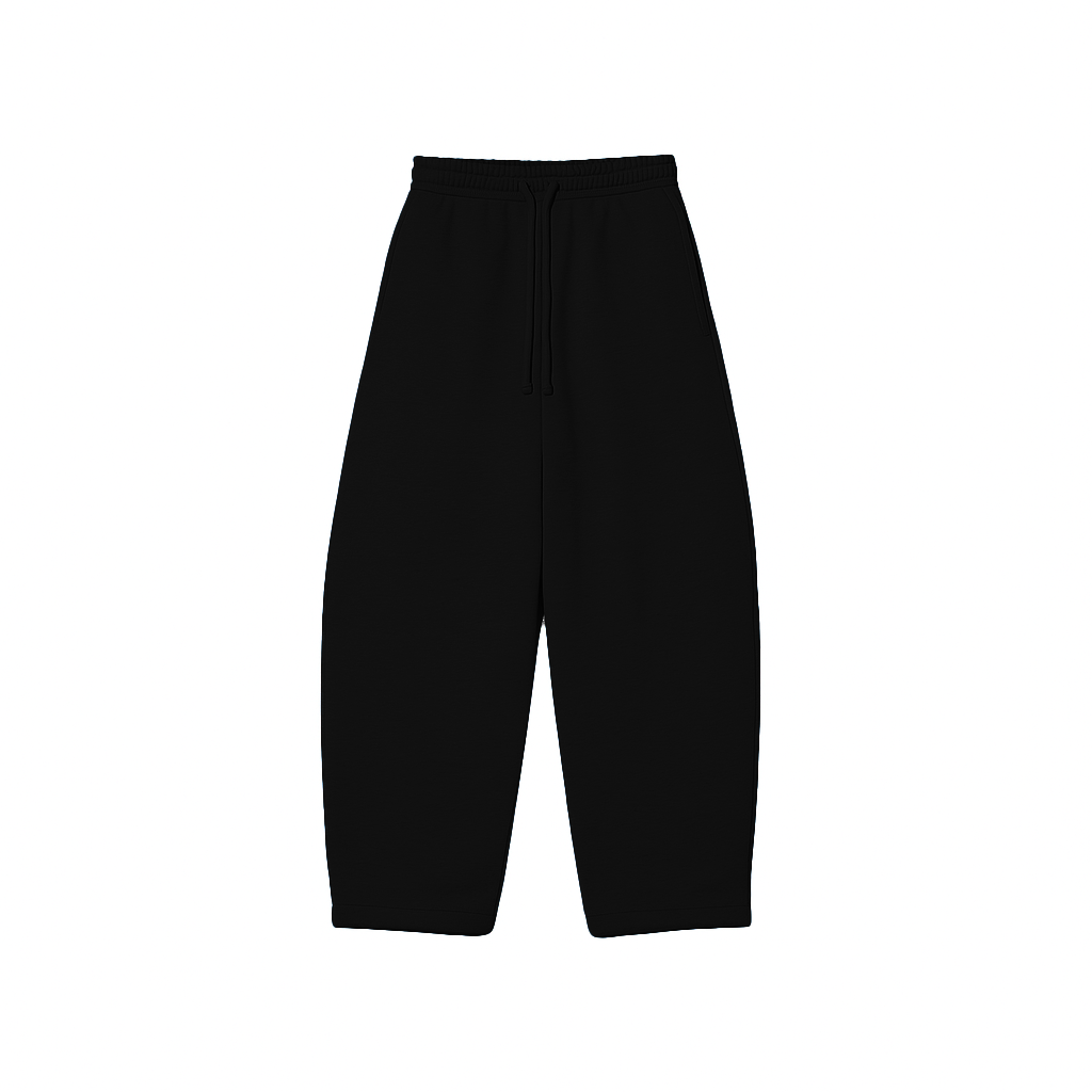 Jet Black Baggy Sweatpants