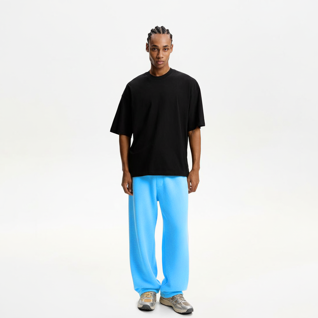 Aqua Blue Baggy Sweatpants