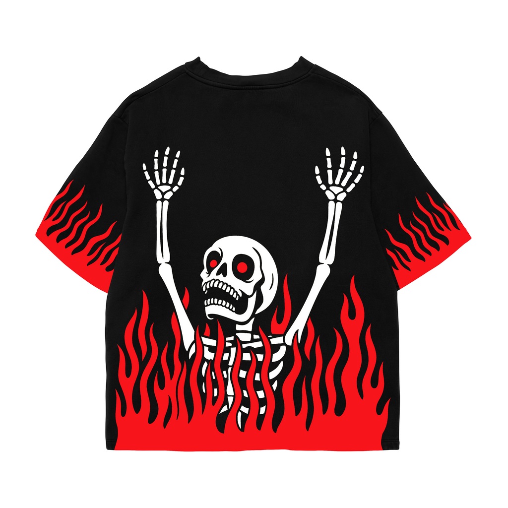 Skeleton Inferno Oversized Tee